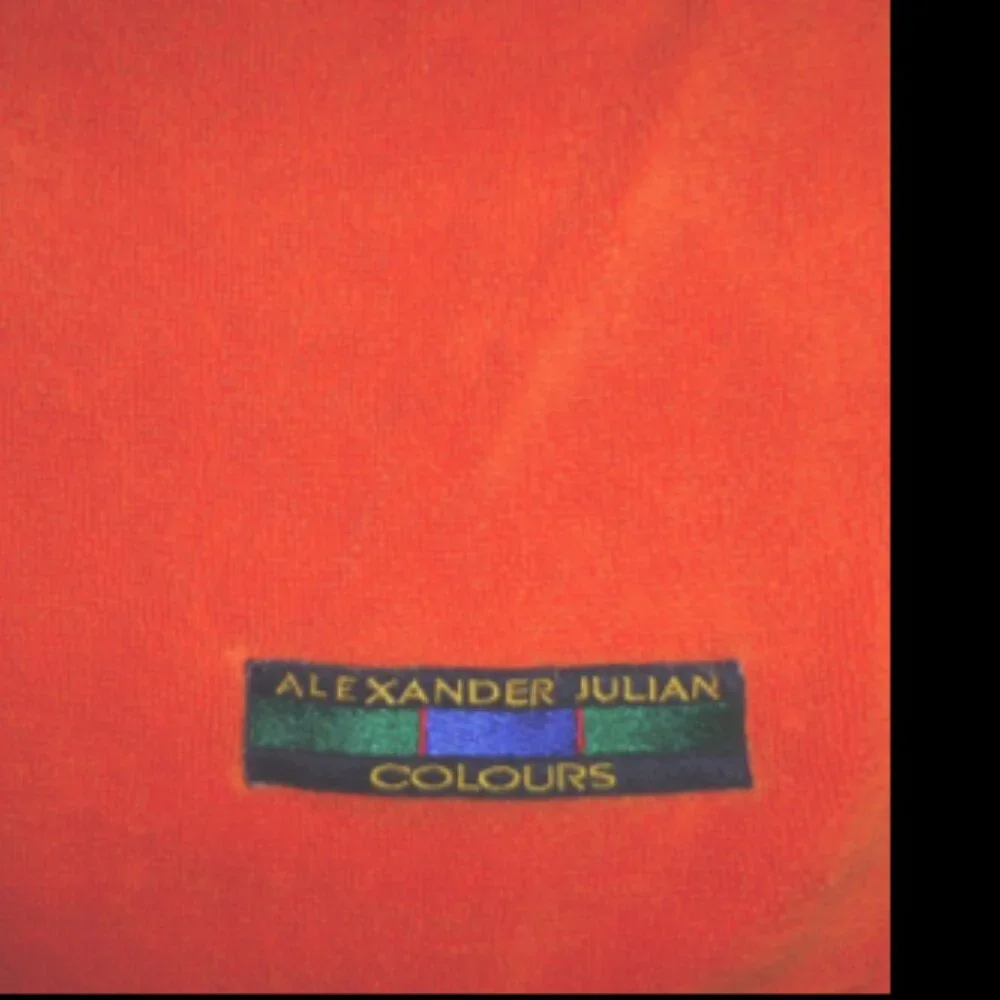 Rare large vintage Alexander Julian Colours logo beach towel